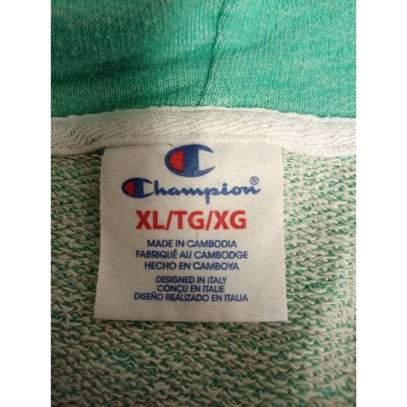 Champion Women's Aqua Distressed Full Zipper Hoodie Edition Size XL - Picture 7 of 8